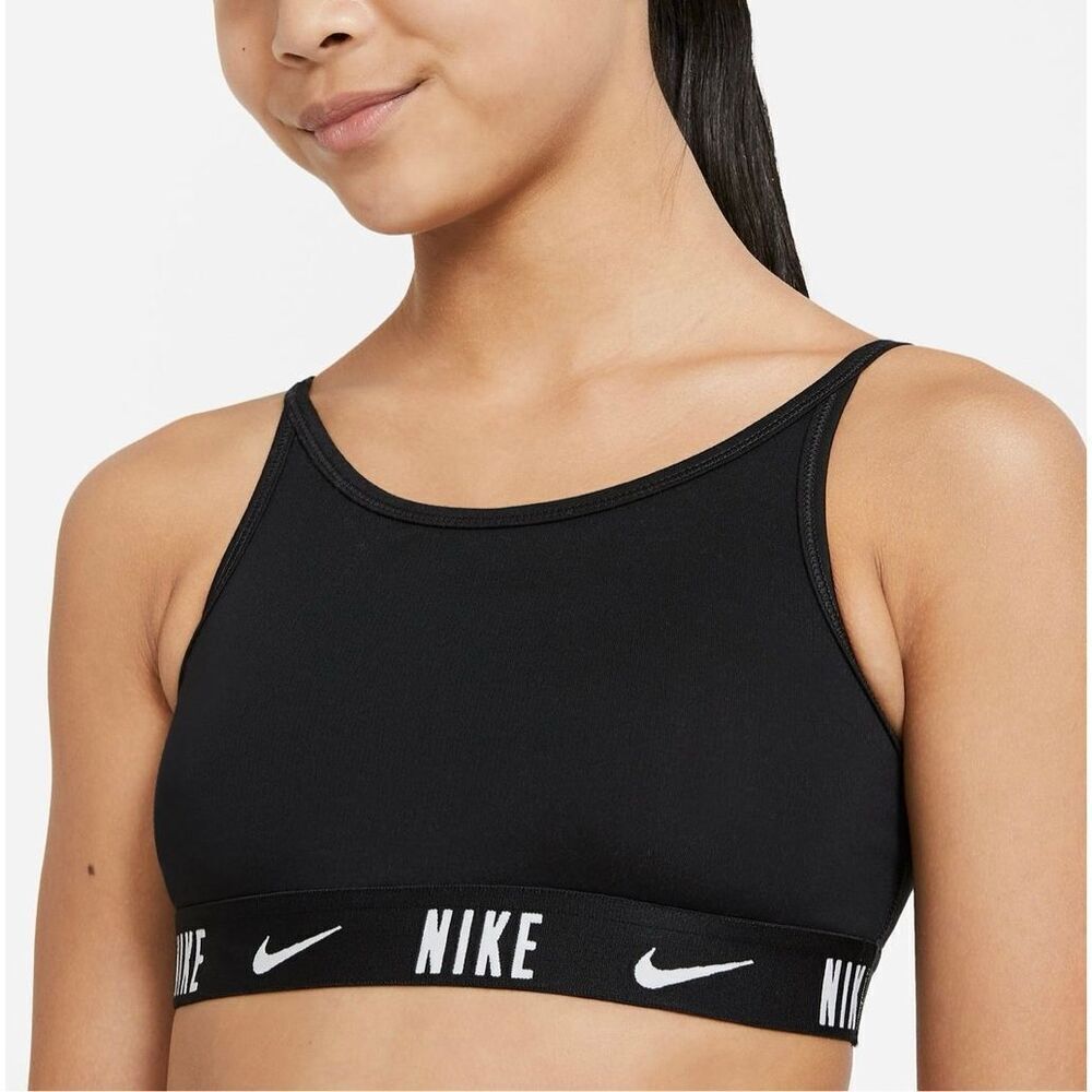 Nike Girl's Jrs Black Core Trophy Bra Large (30”-33”)